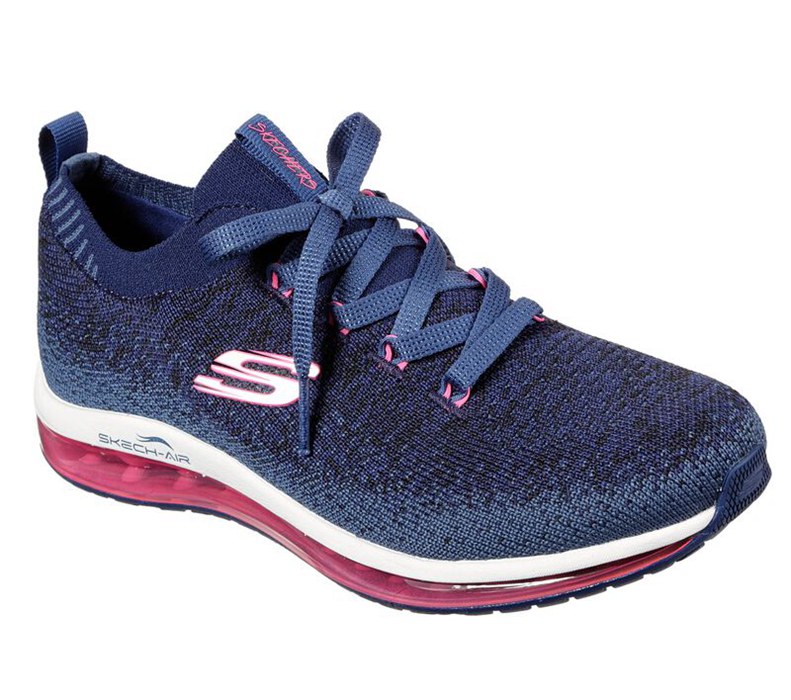 Skechers Skech-Air Element - Brisk Motion - Womens Slip On Shoes Navy/Pink [AU-BA8315]